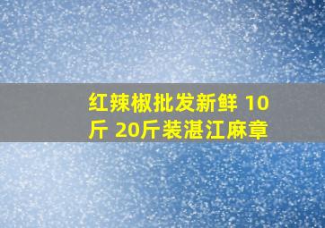 红辣椒批发新鲜 10斤 20斤装湛江麻章